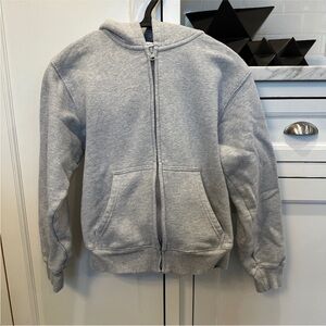 XS Aritzia Heather Gray Zip-Up Hoodie